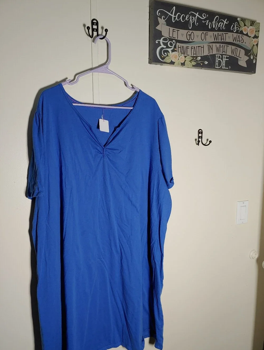 Serenada Sleepwear 4X 30/32 Gorgeous Blue Nightshirt